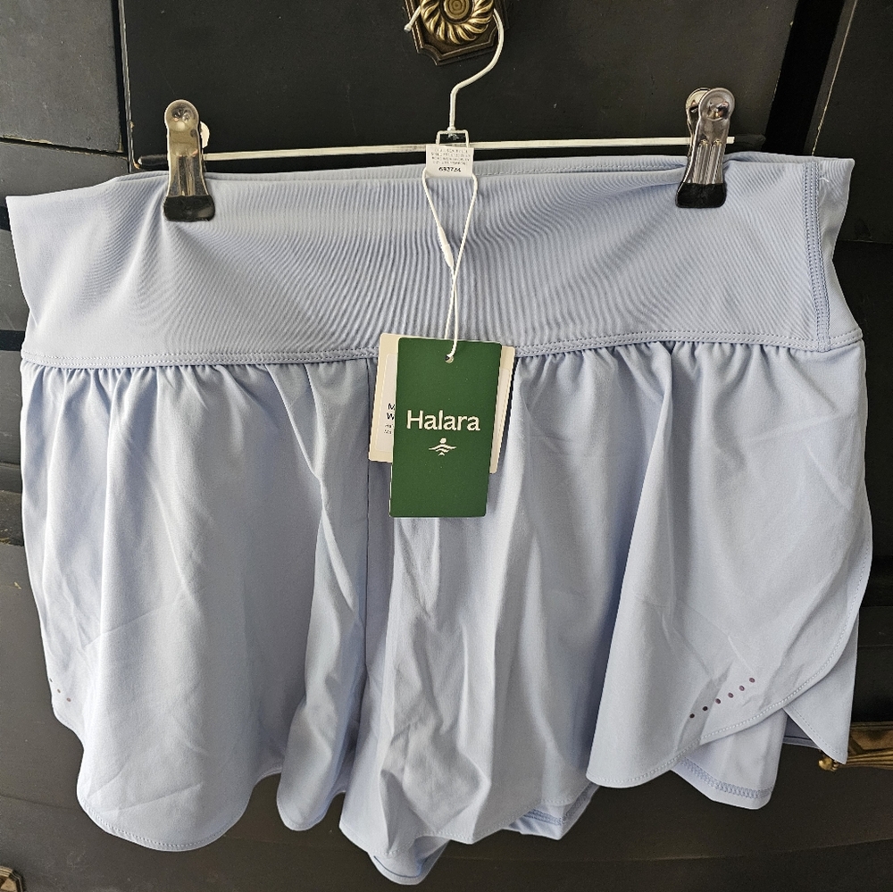 HALARA Soft Blue Flutter Shorts